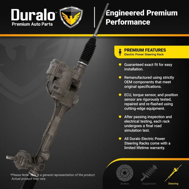 DURALO ELECTRIC POWER Steering Rack and Pinion For Honda Insight 2019 ...