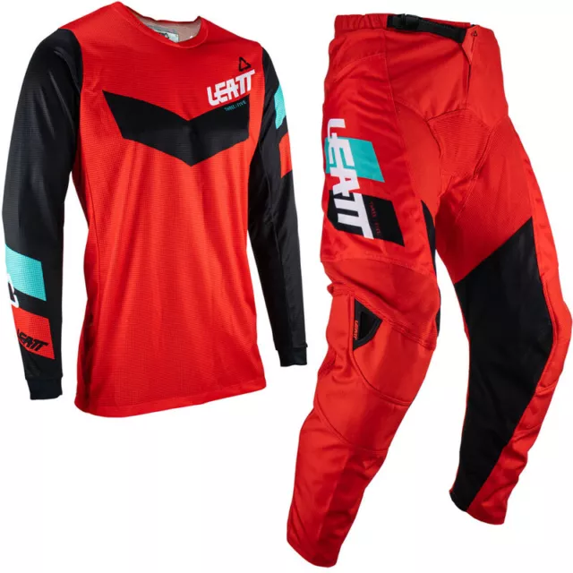 NEW Leatt 3.5 Ride Kit Red Motocross Dirt Bike Gear Set