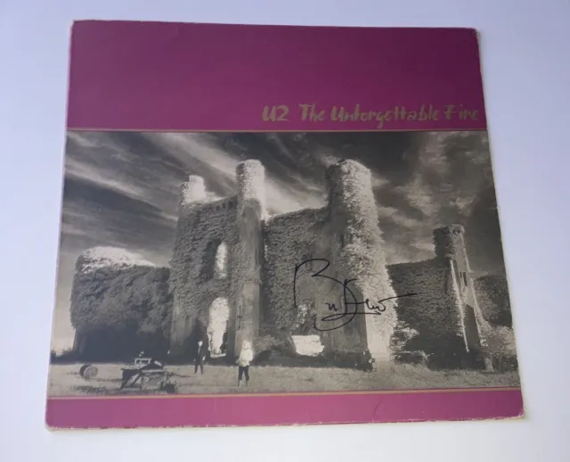Signed Brian Eno U2 The Unforgettable Fire Album Vinyl Rare Proof Authentic Bono