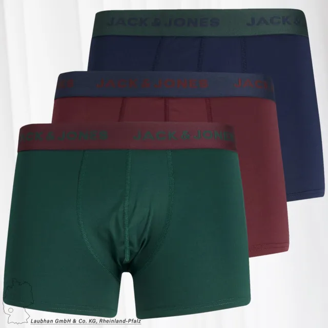 Men Jack&Jones JACCRESS Trunks Underpants 3 Pack Basic Stretch Boxer Shorts Set