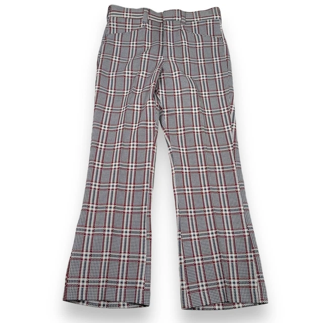 Sears Kings Road Mens Flare Pants Vintage 1960s Gray Plaid 32 x 29 New