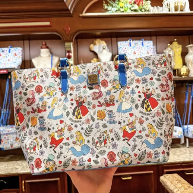 2024 Disney Parks Alice in Wonderland Dooney & Bourke Tote Bag