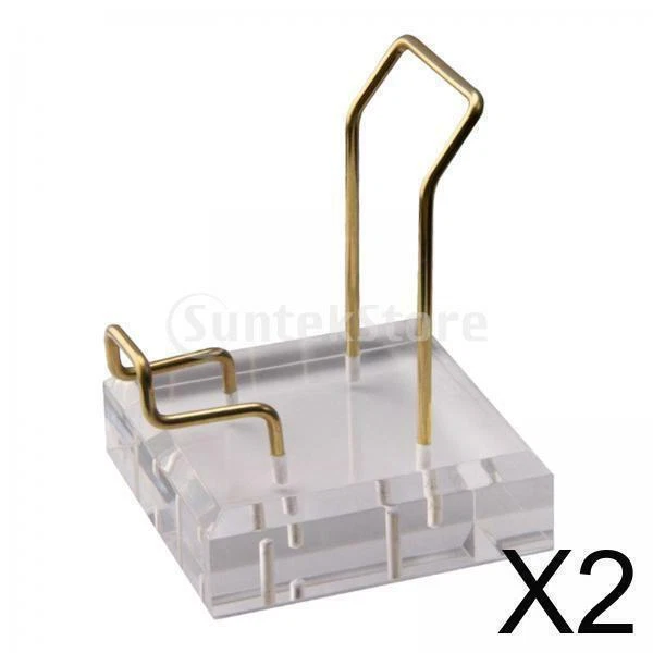 2x Klare Acryl Staffelei Halter Display Ständer für Geoden Rock Mineral Achat