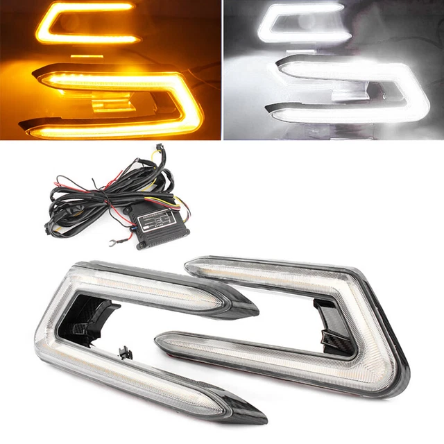FRONT BUMPER LED DRL Fog Lights Turn Signal Fit For Toyota Camry L LE