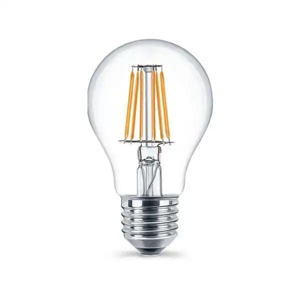 Lampadina LED Filament Clear Goccia 8W Equivalente a 75W E27-4000K (Luce Neutra)