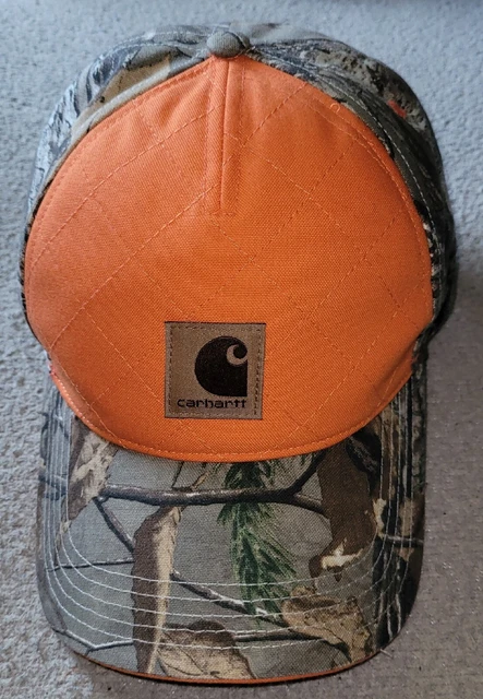 Carhartt Adjustable Hunting Hat Canvas Cap Safety Blaze Orange
