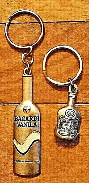 Pair of Liquor Keychains-Bacardi-Jamaica Rum