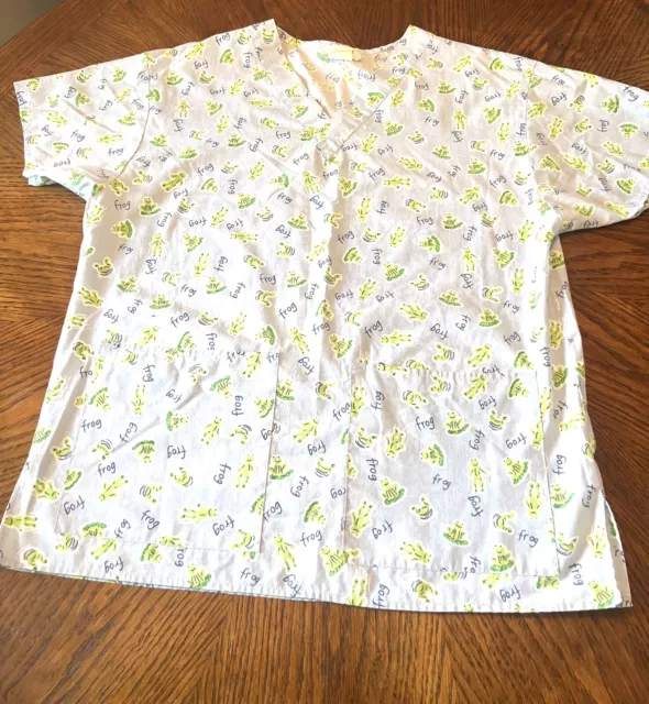 Womens scrub tops size Medium Frogs by Jaylyn