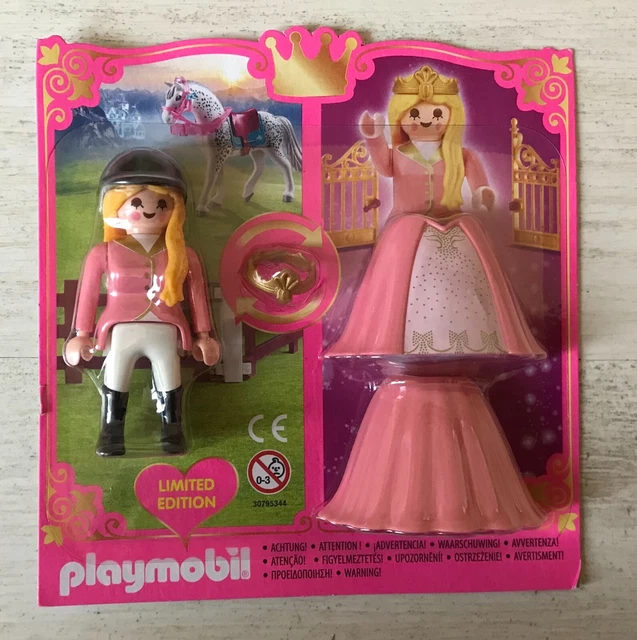 Playmobil - Figurine Playmobil Princesse Fille du couple princier robe rose à crinoline amovible sceptre couronne
