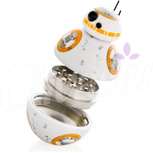 Star Wars BB8 Robot 3 Part 55mm Metal Grinder Herb Tobacco Sharp Shredder