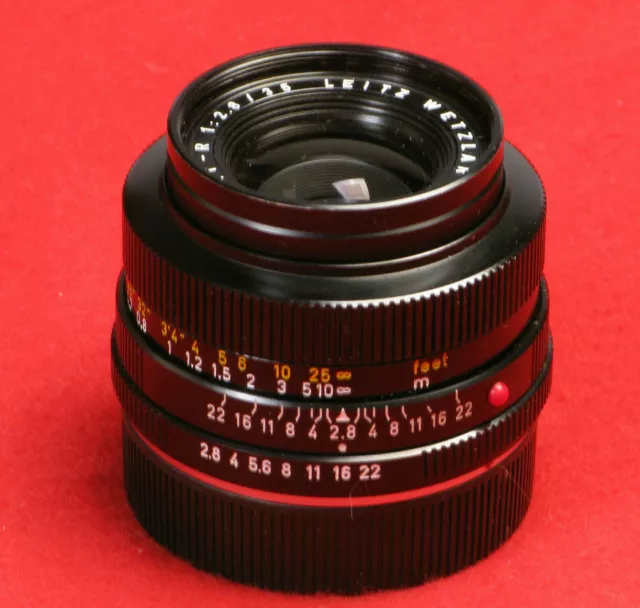 Objektiv Leitz ELMARIT R 1: 2,8 / 35 mm mit analog Leica R Bajonett - gebraucht
