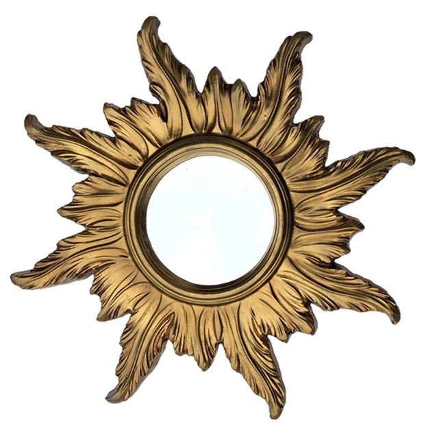 Grand Miroir Mural Baroque Style Renaissance – Cadre Or Et Noir – 96x57 Cm