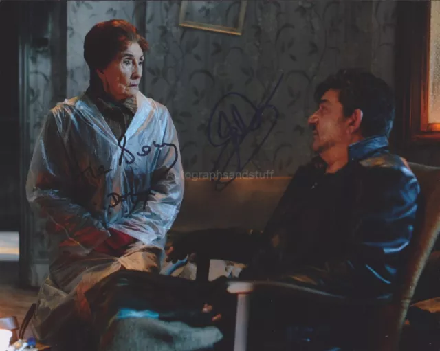 June Brown & John Altman Hand Signed 8x10 Photo Autograph, Eastenders Dot Nick C
