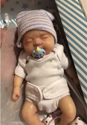 7 Boy Micro Preemie Full Body Silicone Baby Doll John Lifelike Mini Reborn Doll