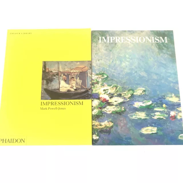 Impressionism x2 art large softcover books Phaidon Impressionist paintings 1994 