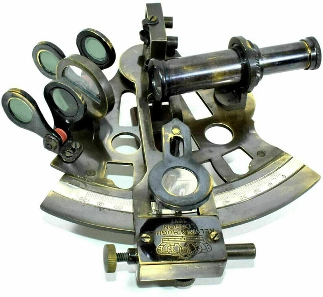 Navigation Travail Royal Navy 5" Sextant en laiton massif Sextant nautique...