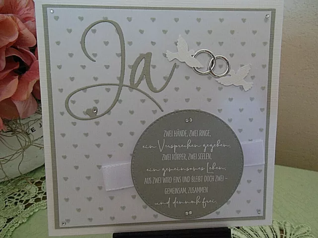 KARTE ZUR HOCHZEIT mit Spruch, Hochzeitskarte, Glückwunschkarte, Zur