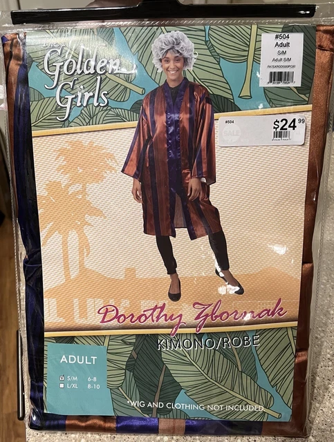 The Golden Girls Dorothy Zbornak Costume Halloween Kimono Robe Adult S/M 6-8 New