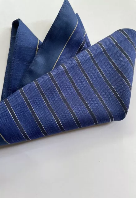 Righe quadrate da uomo 17 pollici tasca blu e nero nuovo