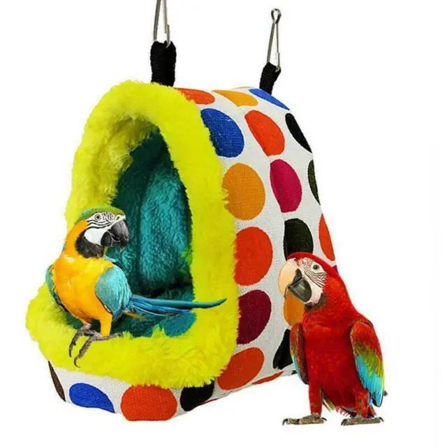 Hanging Winter Cave Hut House Sleeping Bag Bird Bed Tent Parrot Toy Hammock