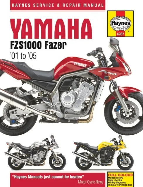 Haynes Manual Fits Yamaha FZS1000 FZS1000S Fazer 01-05