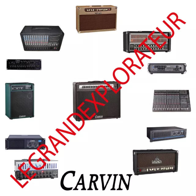 Ultimate  Carvin  Amplifier   Repair Service manual schematics    450 PDF on DVD