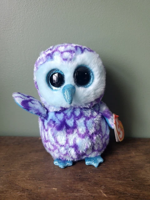 Ty Beanie Boos OSCAR the Blue And Purple Owl 2017