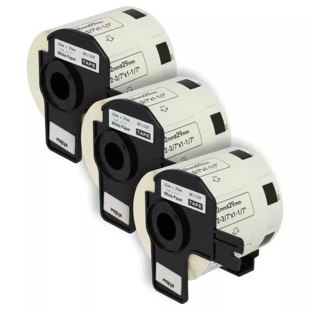 3x rouleaux d'étiquettes compatible avec Brother PT QL-710W QL-720 QL-700 QL-710