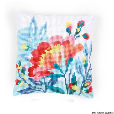 ricamo disegnato Colibri Cuscino a punto croce Vervaco "Colibrì con fiori" 