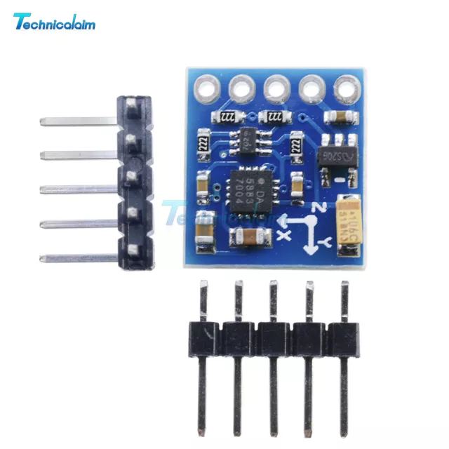 GY-271 HMC5883L 3V-5V Triple Axis Compass Magnetomet Sensor Module For Arduino