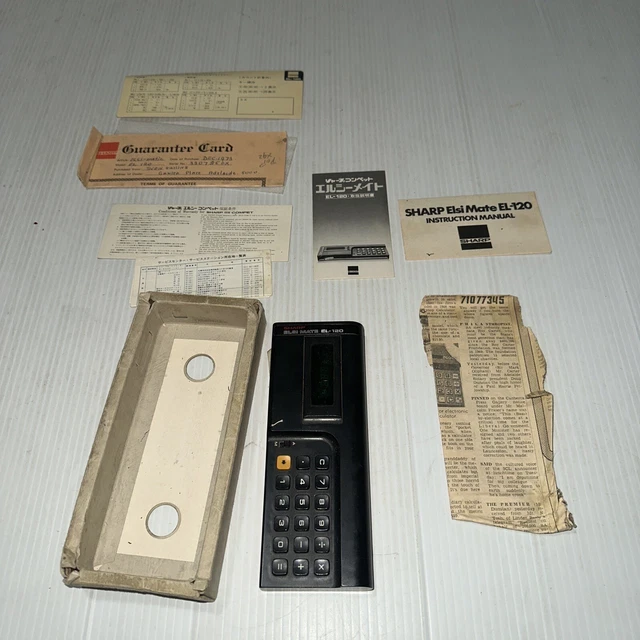 Calculatrice Sharp Elsi Mate El - 211, dans sa boite, Vintage. Fonctionnelle. pour la maison