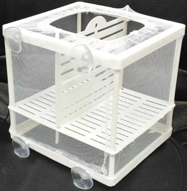 Aquarium Fish Tank Guppy Breeding Breeder Baby/Fry Net Trap Box Hatchery #BN-1