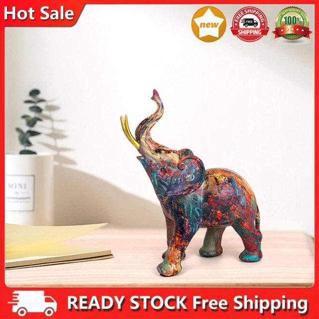 Resin Doodle Elephant Sculpture Holiday Gift Graffiti Home Decor for Living Room