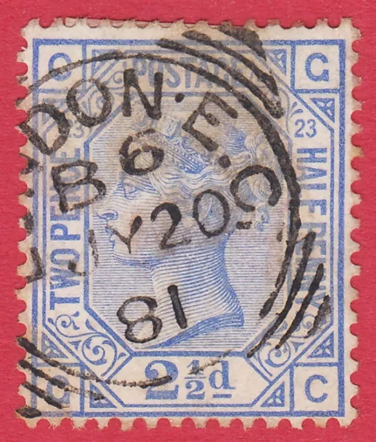 GB QV 1881 2.5d BLUE PLATE 23 GC  SG157 GU