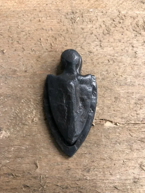 Escudo Cubierto Áspero Rústico Encerado Negro Mate Placa Llave Agujero 1501008