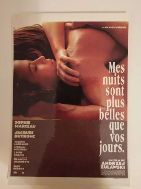 Carte postale cinéma mes nuits sont plus belles que vos jours Sophie Marceau