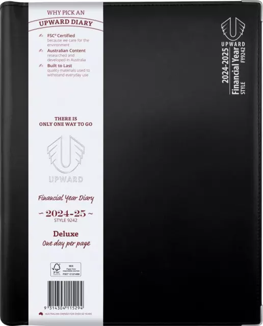FINANCIAL YEAR 9242 Deluxe Daily 20242025 Diary, A4 Size Vegan