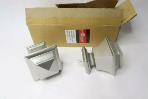 (2-Pk) Rod Desyne Curtain Rod Ends Finial w/ Screws Satin Nickel 5925-15