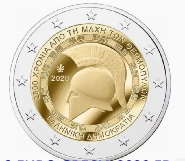 Grecia 2020. Moneda 2 Euros Conmemorativa Batalla Termopilas  S/C.