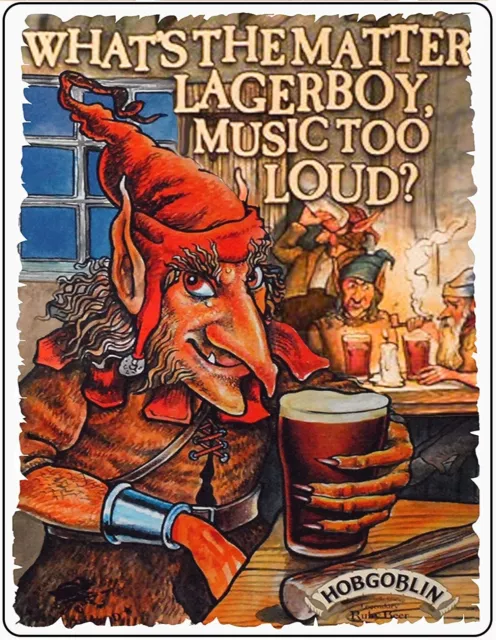 HOBGOBLIN LAGERBOY Lager Beer Vintage Man Cave Kitchen Shed Pub Bar Metal Sign