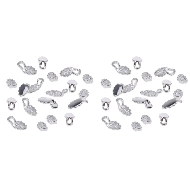 60 Pcs L'élaboration de Boucle D'oreille Diy Kit Argent Boucle D'oreille Bails