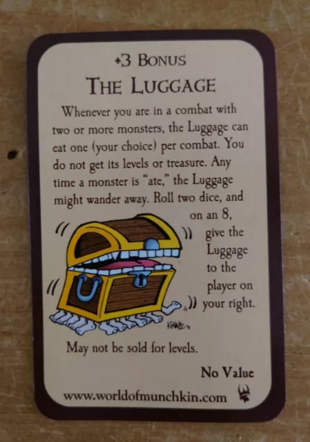 Terry Pratchett Discworld "The Luggage" add-on card for Munchkin card game