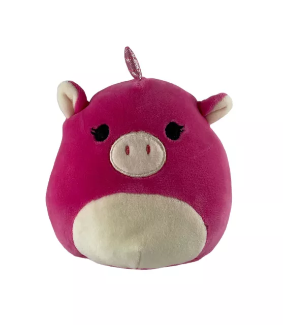 SQUISHMALLOW KELLYTOY 5” Zoe The Pink Unicorn Cow Soft Plush Toy Animal ...