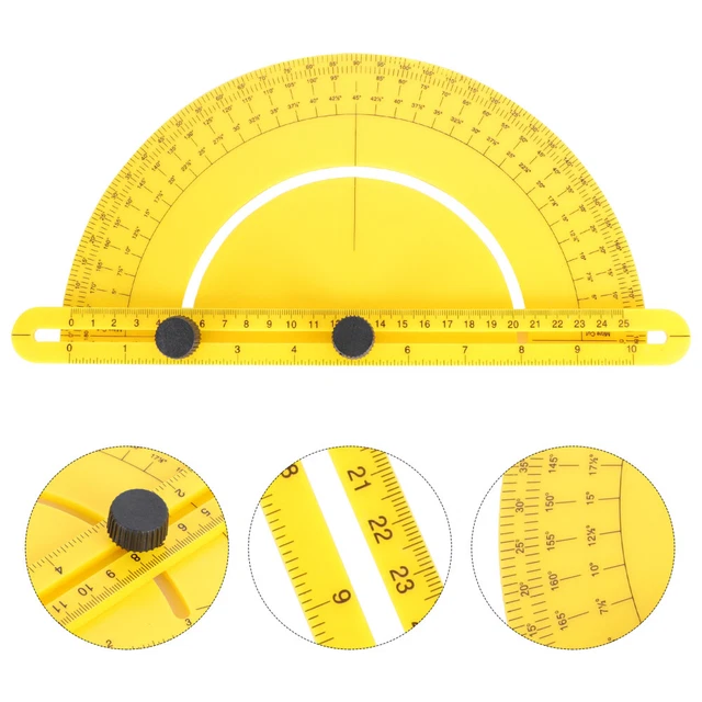 Règle D'angle Rétractable Rotative Tête Ronde - Outil De Mesure En Acier Précis Et Pratique