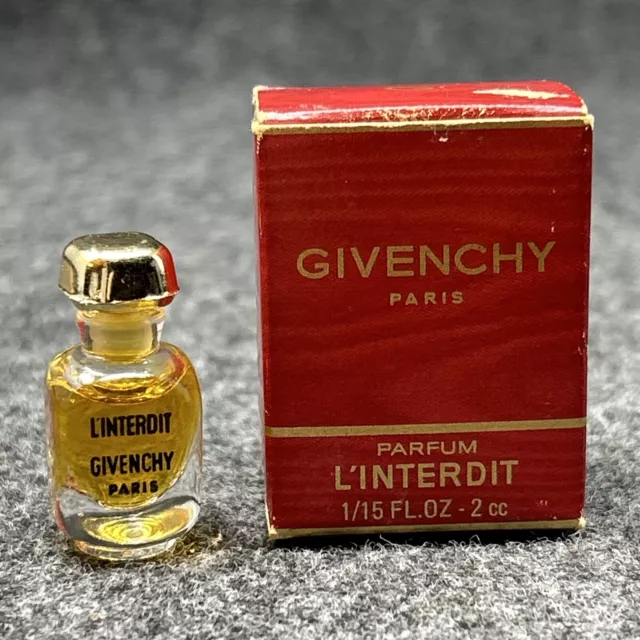 GIVENCHY L'INTERDIT PARFUM Paris 1/15 Fl Oz 2cc Sample Size Vintage ...