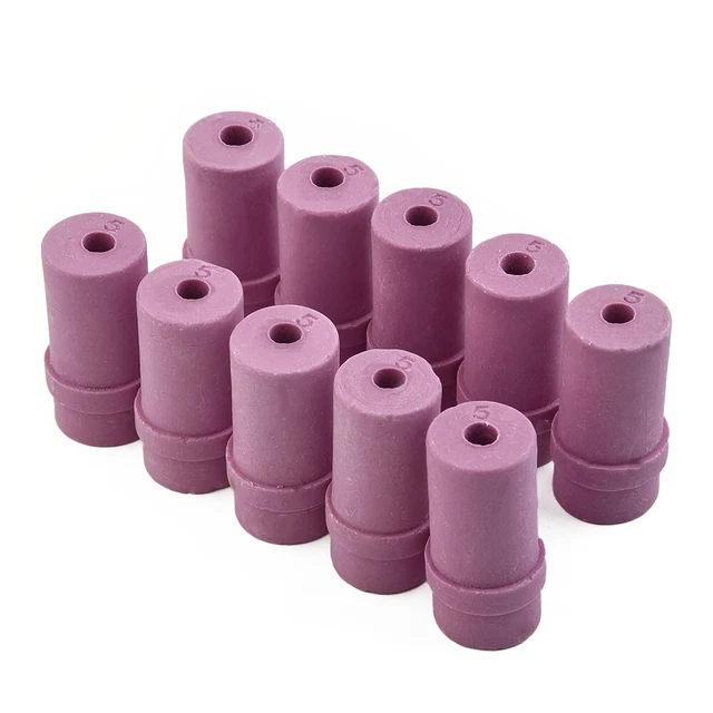 Lot De 10 Buses De Sablage En Céramique Rose - Pour Pistolet De Sablage 4.5-7mm