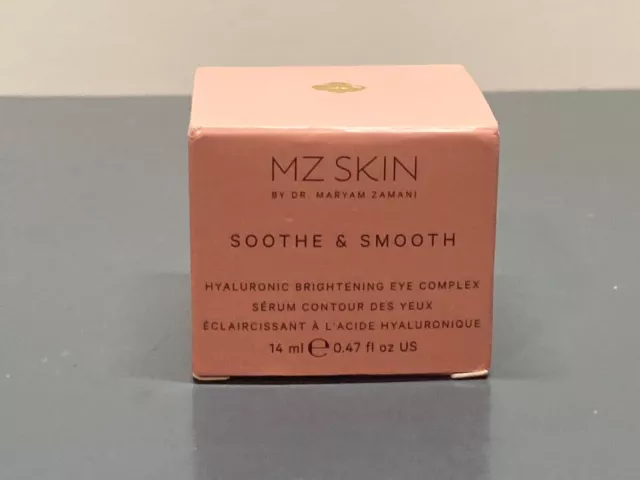 MZ Skin Soothe & Smooth Hyaluronic Brightening Eye Complex 0.47 fl. oz. NIB