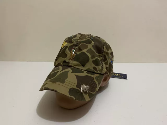 Polo Ralph Lauren Cap Hat Men One Size New w/ Tags Hunting Camo Print Embroidery