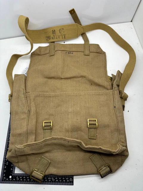ORIGINAL WW2 BRITISH Army 37 Pattern Small Pack & Shoulder Strap ...