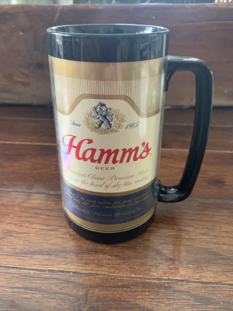 Vintage 1970's Hamm's Beer Thermo-Serv 6 1/4" Plastic Mug Cup